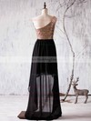 A-line Asymmetrical Chiffon Sequined Ruffles One Shoulder Bridesmaid Dress #PWD01012936