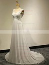 Ivory Sweetheart Chiffon Appliques Lace Sweep Train Empire Simple Wedding Dresses #PWD00022536