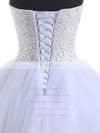 Custom Sweetheart Tulle with Beading Floor-length Lace-up Ball Gown Wedding Dresses #PWD00022551