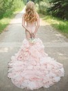 Trumpet/Mermaid Sweetheart Organza Cascading Ruffles Court Train Unique Wedding Dress #PWD00022566