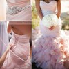 Trumpet/Mermaid Sweetheart Organza Cascading Ruffles Court Train Unique Wedding Dress #PWD00022566