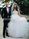 Sweetheart Tulle Sashes / Ribbons Floor-length Princess Wholesale Wedding Dresses #PWD00022602