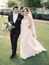Newest Scoop Neck Tulle Appliques Lace Court Train Long Sleeve Sheath/Column Wedding Dresses #PWD00022644