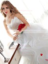 Different Sweetheart Organza Cascading Ruffles Floor-length Ball Gown Wedding Dresses #PWD00022681