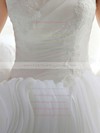 Different Sweetheart Organza Cascading Ruffles Floor-length Ball Gown Wedding Dresses #PWD00022681