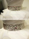 Princess V-neck Organza with Sashes / Ribbons Court Train New Style Wedding Dresses #PWD00022683