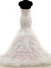 Original Sweetheart Tulle with Lace Sweep Train Trumpet/Mermaid Wedding Dresses #PWD00022704