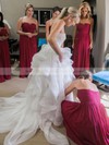 A-line Sweetheart Organza with Appliques Lace Sweep Train Beautiful Wedding Dresses #PWD00022709