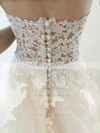 Affordable Sweetheart Tulle Appliques Lace Court Train Ball Gown Wedding Dresses #PWD00022773