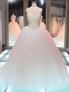 Ball Gown Sweetheart Tulle Pearl Detailing Floor-length Lace-up Boutique Wedding Dresses #PWD00022847