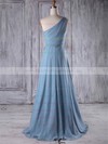 Chiffon One Shoulder Floor-length A-line with Sashes / Ribbons Bridesmaid Dresses #PWD01013209