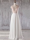 Chiffon|Tulle V-neck Floor-length A-line with Appliques Lace Bridesmaid Dresses #PWD01013239