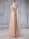 Chiffon V-neck Floor-length Empire with Sequins Bridesmaid Dresses #PWD01013247