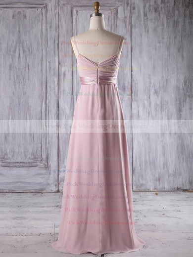 Chiffon V-neck Floor-length Empire with Flower(s) Bridesmaid Dresses #PWD01013253
