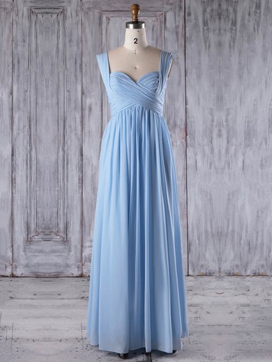 Chiffon One Shoulder Floor-length A-line with Ruffles Bridesmaid Dresses #PWD01013266