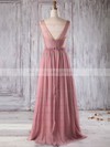 Chiffon V-neck Floor-length A-line with Ruffles Bridesmaid Dresses #PWD01013271