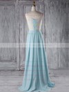 Chiffon V-neck Floor-length A-line with Lace Bridesmaid Dresses #PWD01013289