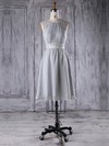 Chiffon Scoop Neck Short/Mini A-line with Sashes / Ribbons Bridesmaid Dresses #PWD01013295