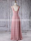 Chiffon V-neck Floor-length A-line with Appliques Lace Bridesmaid Dresses #PWD01013309