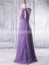 Lace|Chiffon V-neck Floor-length A-line with Ruffles Bridesmaid Dresses #PWD01013319