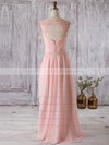 Chiffon|Tulle Scoop Neck Floor-length A-line with Appliques Lace Bridesmaid Dresses #PWD01013321