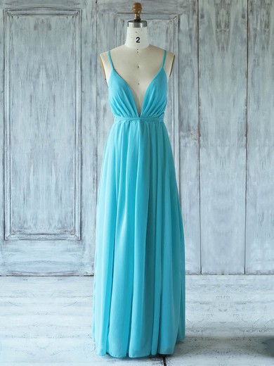 Chiffon One Shoulder Floor-length A-line with Ruffles Bridesmaid Dresses #PWD01013359