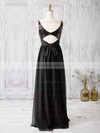Chiffon V-neck Floor-length A-line with Sequins Bridesmaid Dresses #PWD01013365