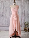 Chiffon One Shoulder Asymmetrical A-line with Split Front Bridesmaid Dresses #PWD01013367