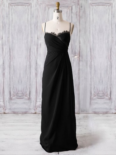 Chiffon Sweetheart Floor-length A-line with Lace Bridesmaid Dresses #PWD01013369