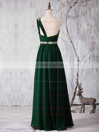Chiffon One Shoulder Floor-length A-line with Sashes / Ribbons Bridesmaid Dresses #PWD01013371