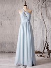 Chiffon One Shoulder Floor-length A-line with Ruffles Bridesmaid Dresses #PWD01013373