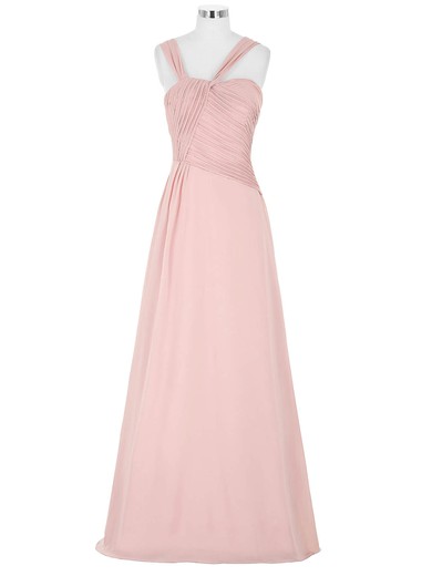 Chiffon Sweetheart Floor-length A-line with Pleats Bridesmaid Dresses #PWD01013395