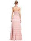 Chiffon Halter Floor-length A-line with Flower(s) Bridesmaid Dresses #PWD01013396