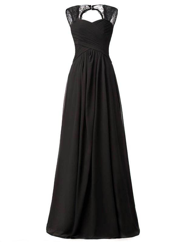 Lace|Chiffon Sweetheart Floor-length A-line with Ruffles Bridesmaid Dresses #PWD01013427