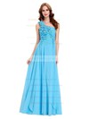 Chiffon One Shoulder Floor-length A-line with Crystal Detailing Bridesmaid Dresses #PWD01013431