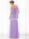 Chiffon Off-the-shoulder Floor-length A-line with Sashes / Ribbons Bridesmaid Dresses #PWD01013433
