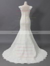 Tulle Sweetheart Sweep Train Trumpet/Mermaid with Appliques Lace Wedding Dresses #PWD00022906