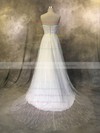 Tulle Sweetheart Sweep Train A-line with Ruffles Wedding Dresses #PWD00022926
