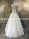 Tulle Sweetheart Floor-length Ball Gown with Appliques Lace Wedding Dresses #PWD00022935