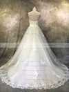 Tulle Sweetheart Court Train Princess with Sashes / Ribbons Wedding Dresses #PWD00022938