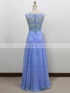 Chiffon Tulle A-line Scoop Neck Floor-length with Appliques Lace Bridesmaid Dresses #PWD01013434