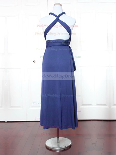 Jersey V-neck Ankle-length A-line with Ruffles Bridesmaid Dresses #PWD01013147