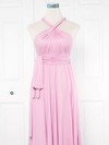 Jersey V-neck Ankle-length A-line with Ruffles Bridesmaid Dresses #PWD01013150