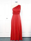 Jersey One Shoulder Ankle-length Empire with Ruffles Bridesmaid Dresses #PWD01013151