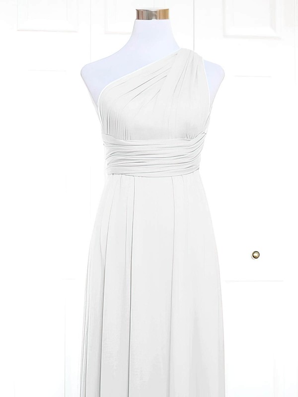 Jersey One Shoulder Short/Mini A-line with Ruffles Bridesmaid Dresses #PWD01013157