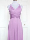 Jersey V-neck Knee-length A-line with Ruffles Bridesmaid Dresses #PWD01013164