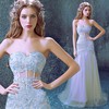Tulle Sweetheart Sweep Train Trumpet/Mermaid with Appliques Lace Wedding Dresses #PWD00023012