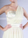 Sheath/Column Knee-length Chiffon Pleats One Shoulder Bridesmaid Dresses #PWD02013683
