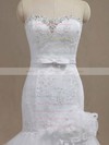 Tulle Sweetheart Court Train Trumpet/Mermaid with Beading Wedding Dresses #PWD00023024
