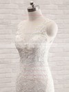 Tulle V-neck Sweep Train Trumpet/Mermaid with Sequins Wedding Dresses #PWD00023028